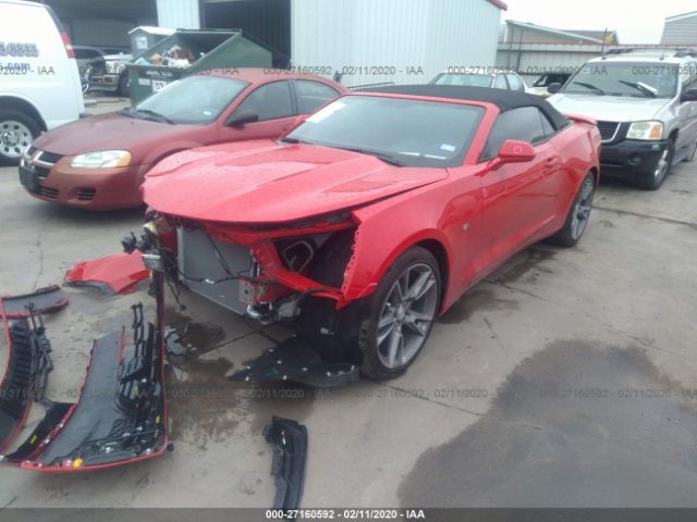 1G1FB3DS9K0154235 - 2019 CHEVROLET CAMARO LS/LT Red photo 2