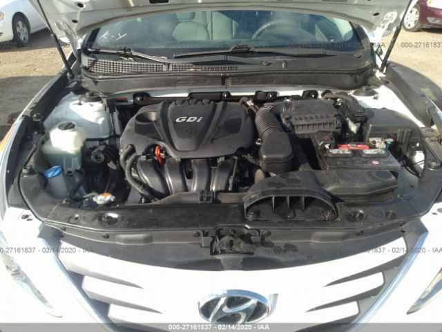 5NPEB4ACXEH878481 - 2014 HYUNDAI SONATA GLS White photo 10