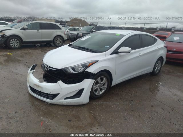 5NPDH4AE5FH649252 - 2015 HYUNDAI ELANTRA SE/SPORT/LIMITED White photo 2