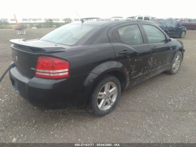 1B3LC56K58N654003 - 2008 DODGE AVENGER SXT Black photo 4