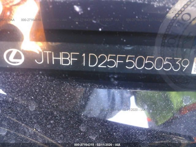 JTHBF1D25F5050539 - 2015 LEXUS IS 250 Black photo 9