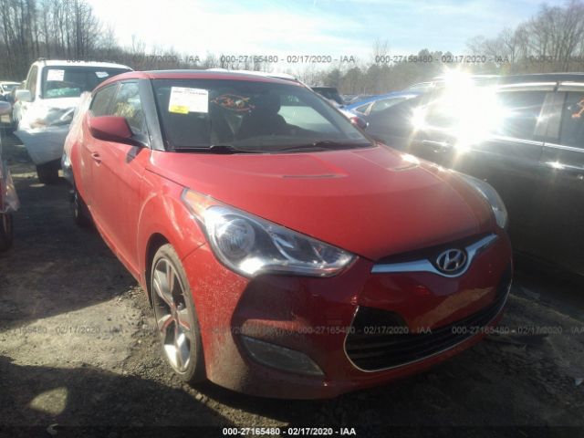 KMHTC6ADXCU072857 - 2012 HYUNDAI VELOSTER  Red photo 1