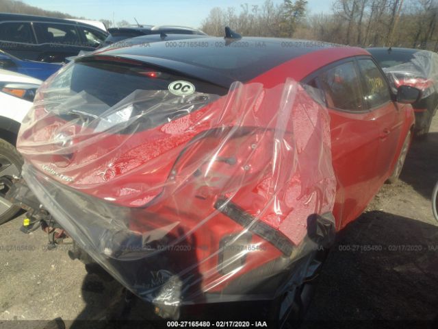 KMHTC6ADXCU072857 - 2012 HYUNDAI VELOSTER  Red photo 4