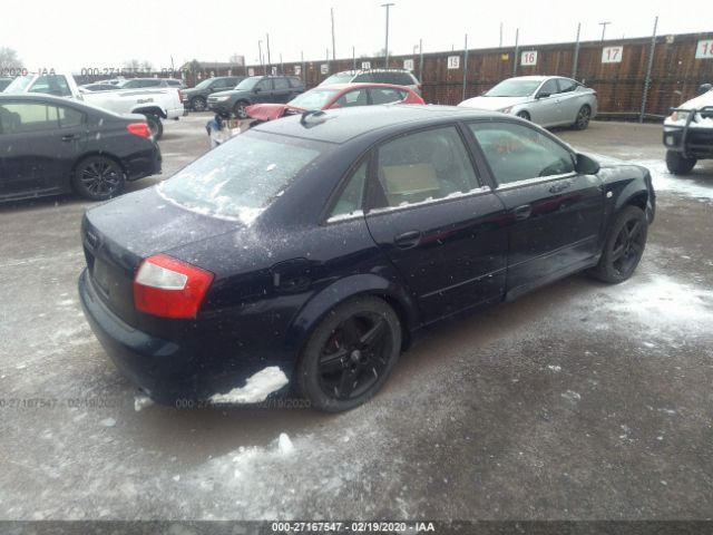 WAULC68E34A184483 - 2004 AUDI A4 1.8T QUATTRO Blue photo 4