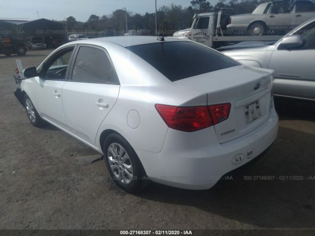 KNAFU4A29C5644168 - 2012 KIA FORTE EX White photo 3