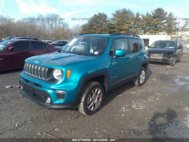 ZACNJBB14KPK82609 - 2019 JEEP RENEGADE LATITUDE Blue photo 2