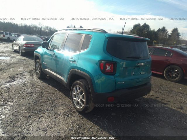 ZACNJBB14KPK82609 - 2019 JEEP RENEGADE LATITUDE Blue photo 3