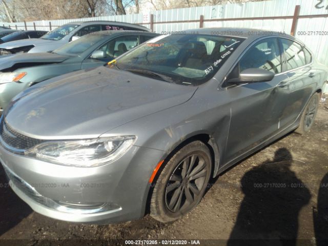 1C3CCCAB4FN617035 - 2015 CHRYSLER 200 LIMITED Silver photo 2