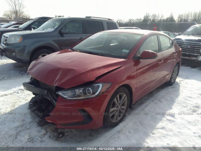 5NPD84LF6JH256570 - 2018 HYUNDAI ELANTRA SEL/VALUE/LIMITED Red photo 2