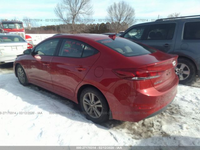 5NPD84LF6JH256570 - 2018 HYUNDAI ELANTRA SEL/VALUE/LIMITED Red photo 3