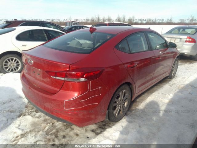 5NPD84LF6JH256570 - 2018 HYUNDAI ELANTRA SEL/VALUE/LIMITED Red photo 4