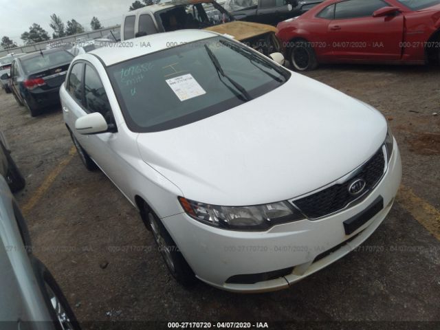 KNAFU4A24D5671554 - 2013 KIA FORTE EX White photo 1