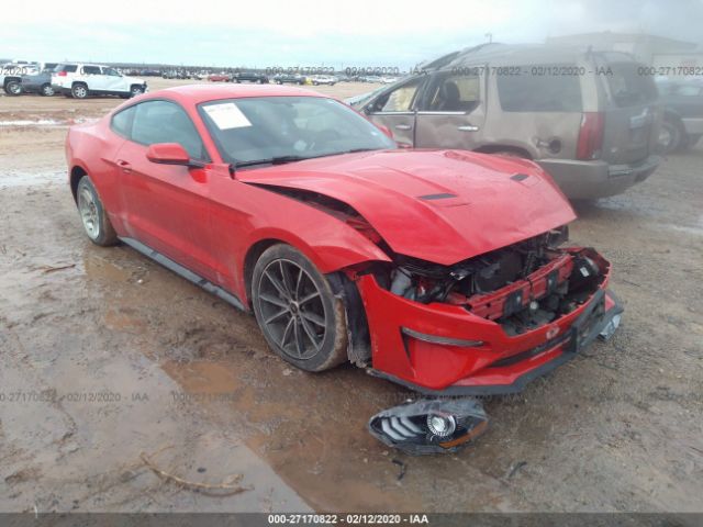 1FA6P8TH1J5180511 - 2018 FORD MUSTANG  Red photo 1