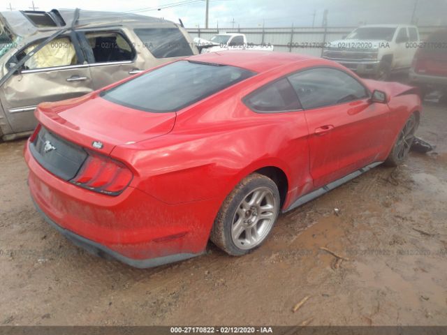 1FA6P8TH1J5180511 - 2018 FORD MUSTANG  Red photo 4