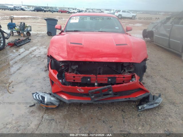 1FA6P8TH1J5180511 - 2018 FORD MUSTANG  Red photo 6