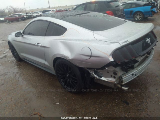 1FA6P8AM3F5374092 - 2015 FORD MUSTANG  Silver photo 3