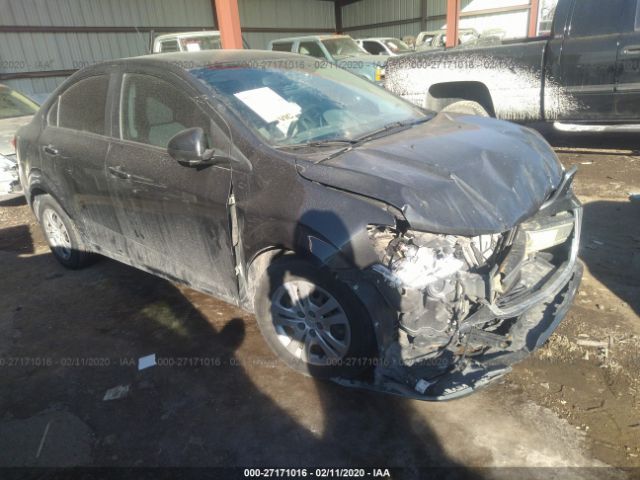 1G1JB5SH1H4114813 - 2017 CHEVROLET SONIC LS Gray photo 1