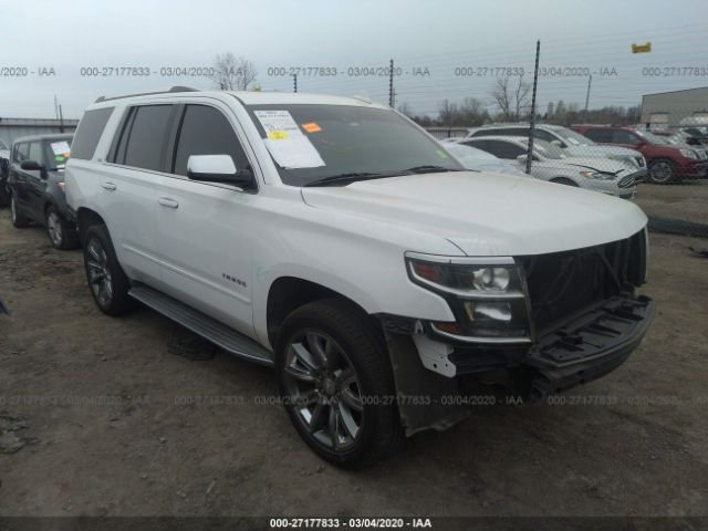 1GNSKCKC1FR556194 - 2015 CHEVROLET TAHOE K1500 LTZ White photo 1