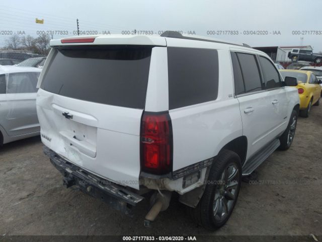 1GNSKCKC1FR556194 - 2015 CHEVROLET TAHOE K1500 LTZ White photo 4