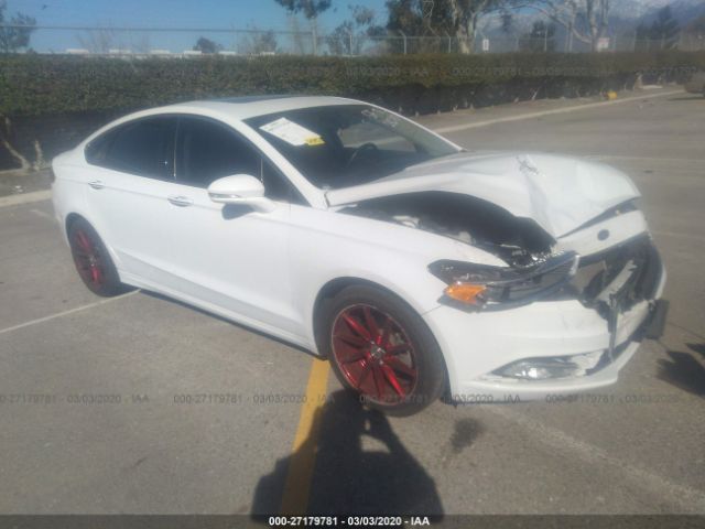 3FA6P0D97JR128211 - 2018 FORD FUSION TITANIUM/PLATINUM White photo 1