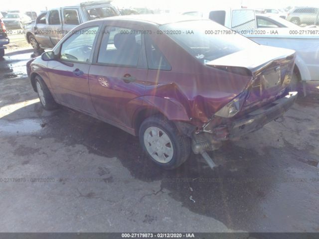 1FAFP34N67W186752 - 2007 FORD FOCUS ZX4/S/SE/SES Maroon photo 3