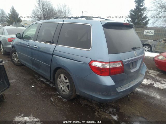 5FNRL38725B115483 - 2005 HONDA ODYSSEY EXL Blue photo 3