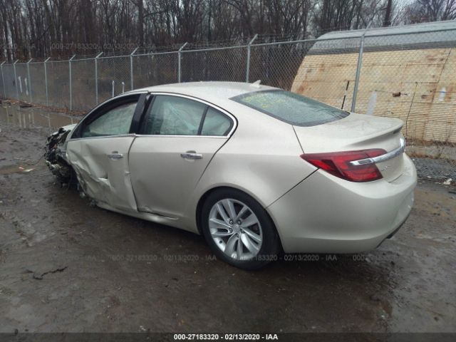 2G4GN5EX0E9253122 - 2014 BUICK REGAL PREMIUM Beige photo 3