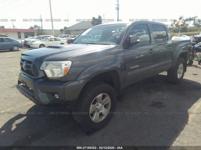 3TMJU4GN0EM173085 - 2014 TOYOTA TACOMA DOUBLE CAB PRERUNNER Gray photo 2