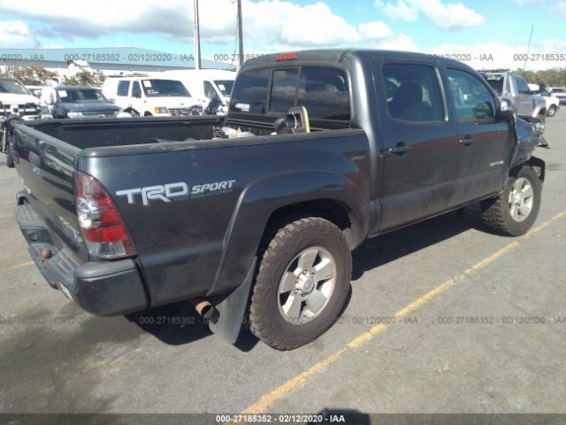 3TMJU4GN0EM173085 - 2014 TOYOTA TACOMA DOUBLE CAB PRERUNNER Gray photo 4