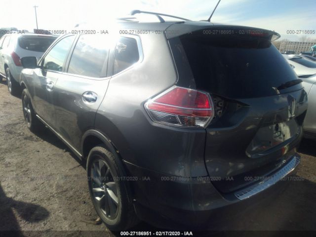 5N1AT2MV0GC850535 - 2016 NISSAN ROGUE S/SL/SV Gray photo 3