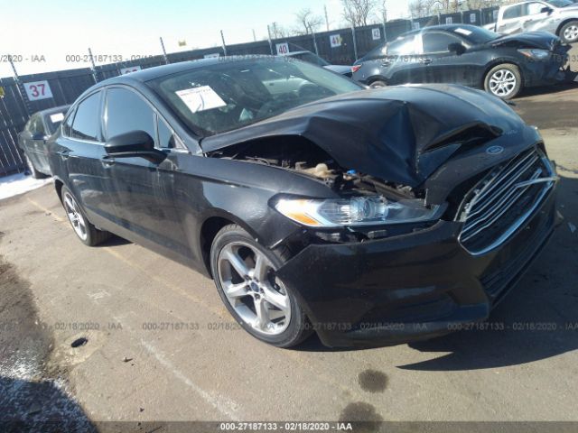 3FA6P0G71ER158479 - 2014 FORD FUSION S Black photo 1