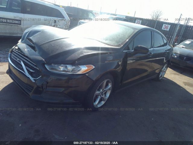 3FA6P0G71ER158479 - 2014 FORD FUSION S Black photo 2