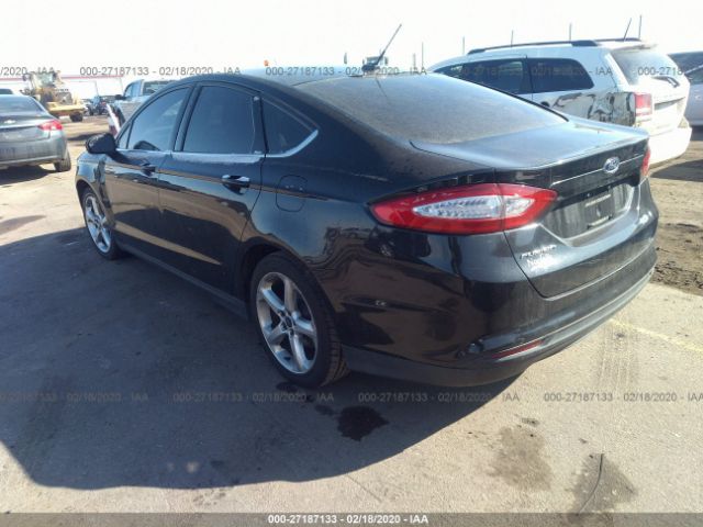 3FA6P0G71ER158479 - 2014 FORD FUSION S Black photo 3