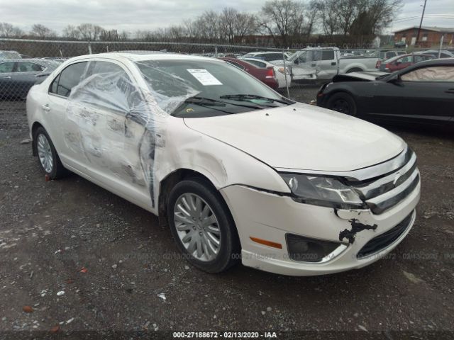 3FADP0L39CR253542 - 2012 FORD FUSION HYBRID White photo 1