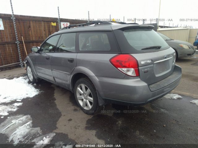 4S4BP61C197329726 - 2009 SUBARU OUTBACK 2.5I Silver photo 3