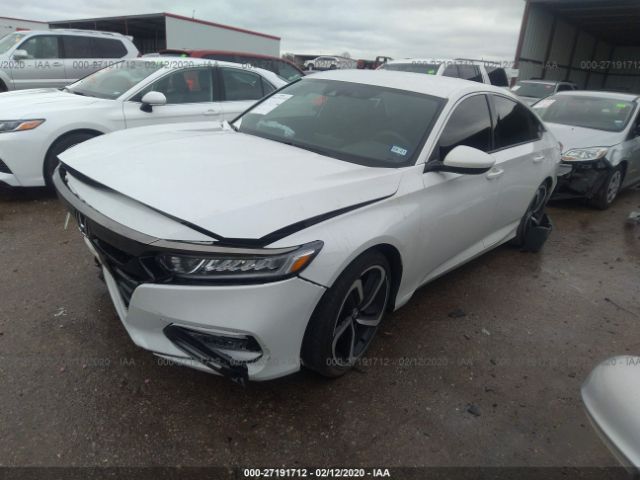 1HGCV1F30KA115234 - 2019 HONDA ACCORD SPORT White photo 2