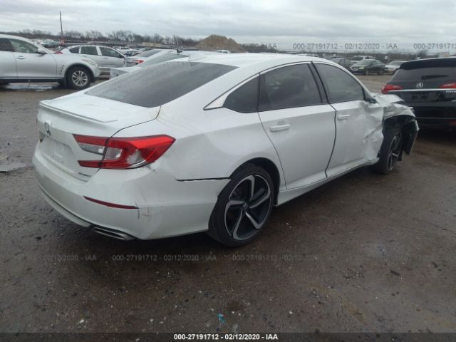 1HGCV1F30KA115234 - 2019 HONDA ACCORD SPORT White photo 4