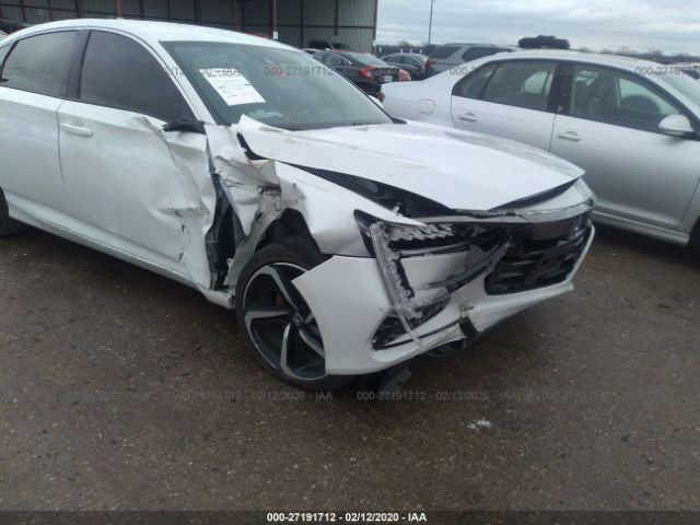 1HGCV1F30KA115234 - 2019 HONDA ACCORD SPORT White photo 6