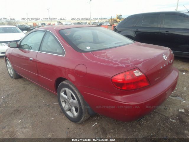 19UYA42661A029623 - 2001 ACURA 3.2CL TYPE-S Red photo 3