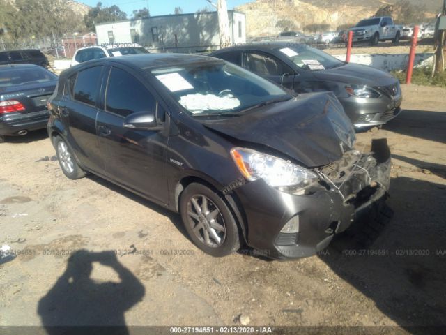 JTDKDTB31E1068993 - 2014 TOYOTA PRIUS C  Gray photo 1