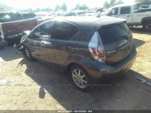 JTDKDTB31E1068993 - 2014 TOYOTA PRIUS C  Gray photo 3