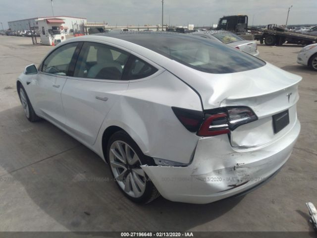 5YJ3E1EA3LF509902 - 2020 TESLA MODEL 3  White photo 3