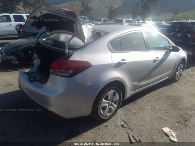 3KPFK4A72JE258309 - 2018 KIA FORTE LX Silver photo 4