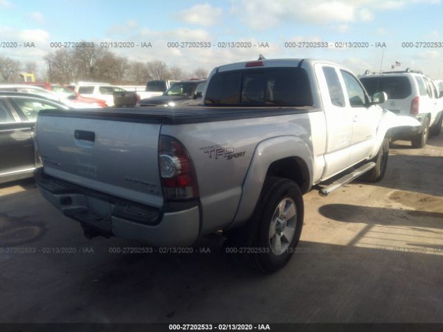 5TFTU4GN4CX019446 - 2012 TOYOTA TACOMA PRERUNNER ACCESS CAB Silver photo 4