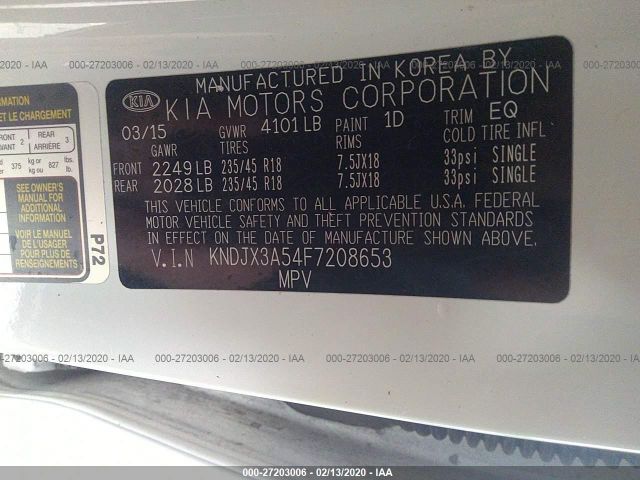 KNDJX3A54F7208653 - 2015 KIA SOUL ! Ağ foto 9