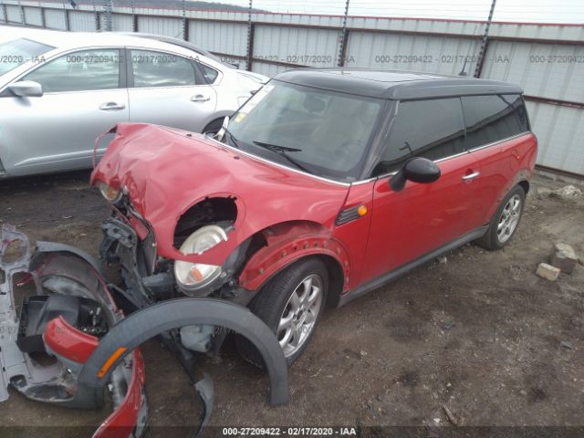 WMWML33519TX35533 - 2009 MINI COOPER CLUBMAN Red photo 2