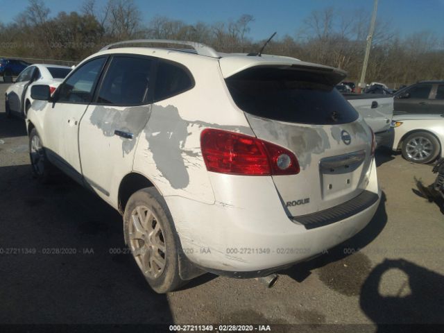 JN8AS5MT8DW525573 - 2013 NISSAN ROGUE S/SV White photo 3