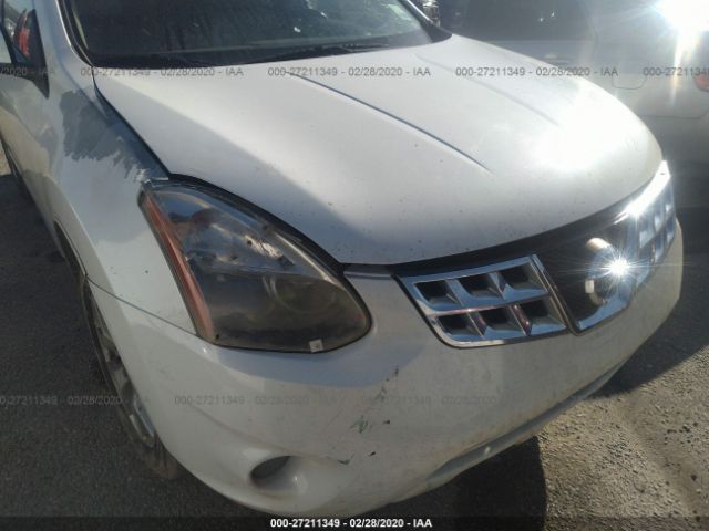 JN8AS5MT8DW525573 - 2013 NISSAN ROGUE S/SV White photo 6