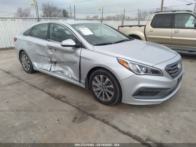 5NPE34AF9FH134198 - 2015 HYUNDAI SONATA SPORT/LIMITED Silver photo 1