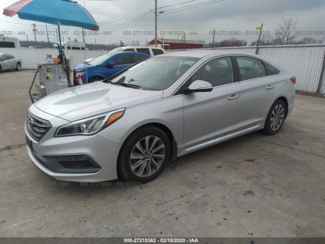 5NPE34AF9FH134198 - 2015 HYUNDAI SONATA SPORT/LIMITED Silver photo 2